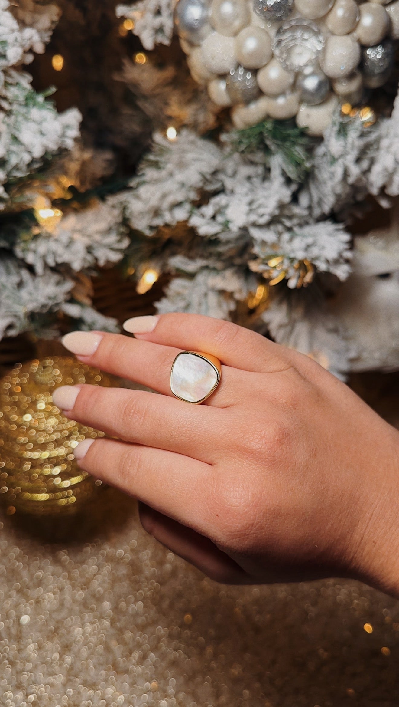 White Stone Ring