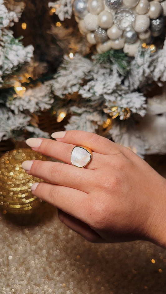White Stone Ring
